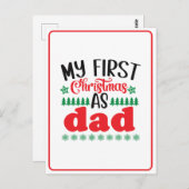 Meine ersten Weihnachten als Vater Postkarte (Vorne/Hinten)