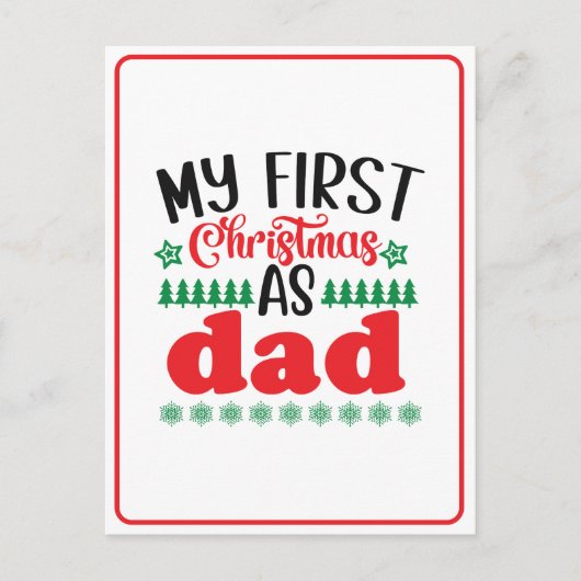 Meine ersten Weihnachten als Vater Postkarte (Vorderseite)
