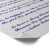 Meine ersten Weihnachten im Himmel Poster (Ecke)