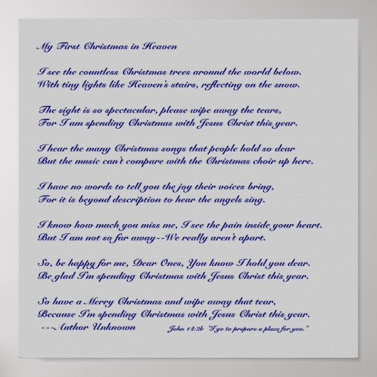 Meine ersten Weihnachten im Himmel Poster (Vorne)