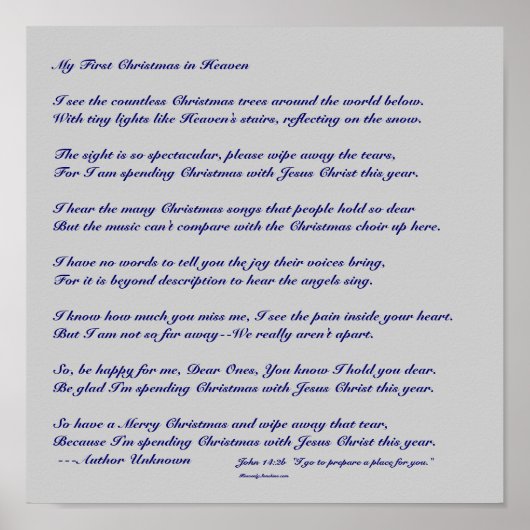 Meine ersten Weihnachten im Himmel Poster (Vorne)