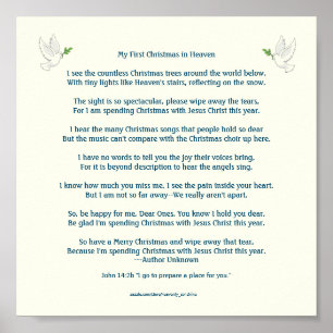 Meine ersten Weihnachten im Himmelsposter Poster