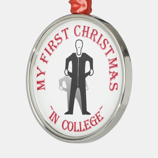 Meine ersten Weihnachten in der Uni Ornament Aus Metall (Links)