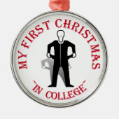 Meine ersten Weihnachten in der Uni Ornament Aus Metall (Vorne)