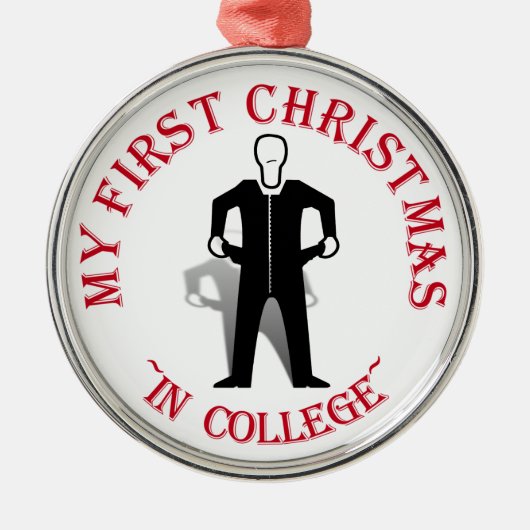 Meine ersten Weihnachten in der Uni Ornament Aus Metall (Vorne)