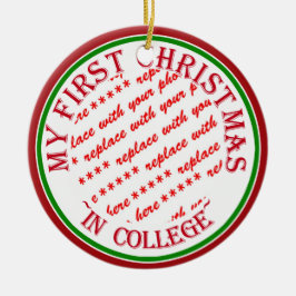 Meine ersten Weihnachten in Uni Foto Rahmen Keramikornament