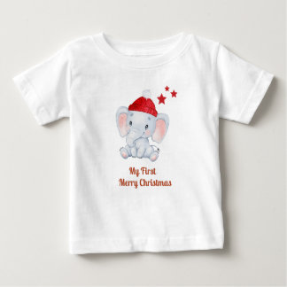 Meine ersten Weihnachten neue geborene Babys - der Baby T-shirt