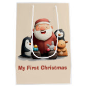 Meine ersten Weihnachten Niedlich Weihnachten Weih Mittlere Geschenktüte (Rückseite)