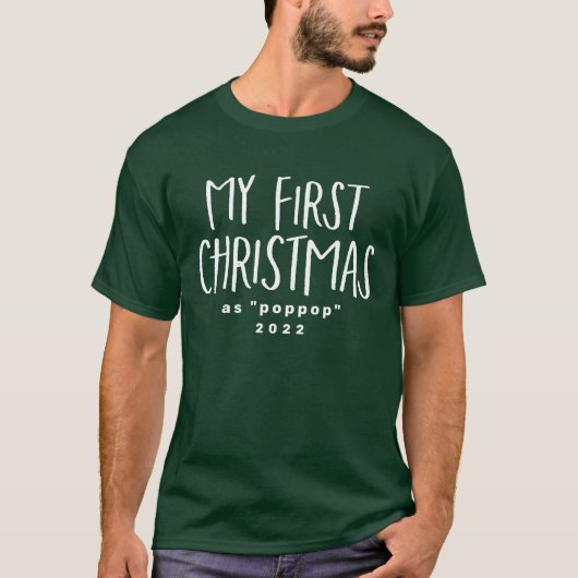 Meine ersten Weihnachten Spaß personalisiert T-Shirt (Vorderseite)