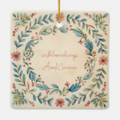 Meine ersten Weihnachten Vintag gestrichen Wasserf Keramikornament (Rückseite)