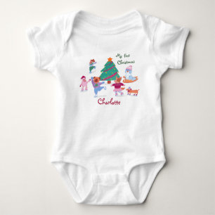 Meine ersten Weihnachtshunde Ice Skaten T - Shirt