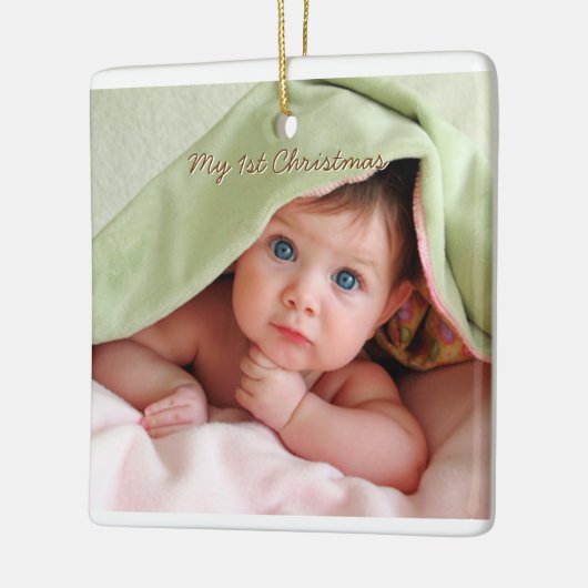 Meine ersten WeihnachtsStreifen Tiny T-Shirt Foto  Keramikornament (Links)