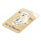 Meine Eskie Ate Meine Hausaufgaben Magnet (Linke Seite)