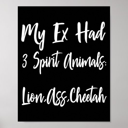 Meine Ex 3 Seelentiere Ex-Frau Ehemann Scheidung S Poster (Vorne)