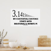 Meine Existenz beginnt mit irrationaler Intelligen Poster (Küche)