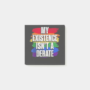 Meine Existenz ist kein Debattiermonat LGBT Pride Post-it Klebezettel