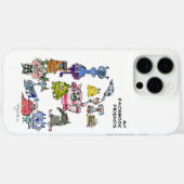 Meine Facebook-Freunde Cartoon-Monster Case-Mate iPhone Hülle (Rückseite (Horizontal))