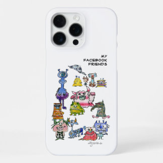 Meine Facebook-Freunde Cartoon-Monster iPhone 16 Pro Max Hülle