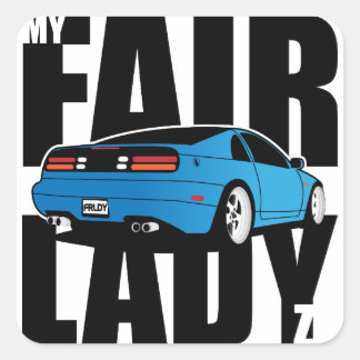 Meine Fairlady-Sticker Quadratischer Aufkleber