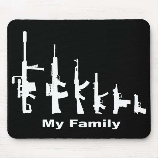 Meine Familie (i-Liebe-Gewehre) Mousepad (Vorne)