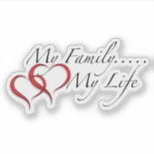 Meine Familie mein Leben Aufkleber (Vorderseite)