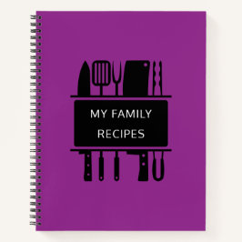 Meine Familie spricht von köstlichen Kochrezepten Notizblock