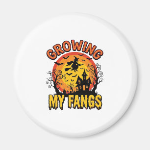 Meine Fangzähne wachsen Vintage-Halloween-Vampir-S Magnet
