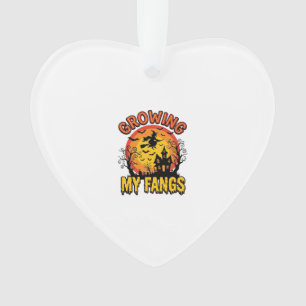 Meine Fangzähne wachsen Vintage-Halloween-Vampir-S Ornament
