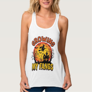 Meine Fangzähne wachsen Vintage-Halloween-Vampir-S Tank Top