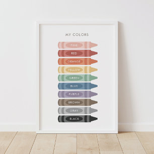 Meine Farben Crayon pädagogische Dekoration