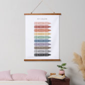 Meine Farben Crayon pädagogische Dekoration Wandteppich Mit Holzrahmen (Schlafzimmer)