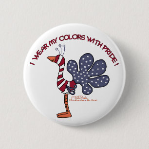 Meine Farben mit Stolz tragen Button