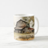 Meine Farm House Aquarell-Tasse Kaffeetasse (VorderseiteRechts)