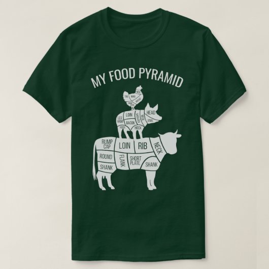 Meine Fastenschwanzpyramide Funny Carnivorne Cow P T-Shirt (Design vorne)