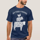 Meine Fastenschwanzpyramide Funny Carnivorne Cow P T-Shirt (Vorderseite)