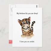 Meine Feelines sind Deep Ocelot Card Postkarte (Vorne/Hinten)