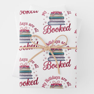 Meine Feiertage sind gebucht Bestickte Weihnachtsb Geschenkpapier Set
