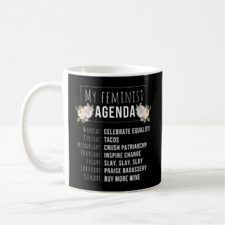 Meine feministische Agenda Feminist Feminist Femin Kaffeetasse