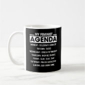 Meine feministische Agenda Kaffeetasse (Links)