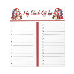 Meine Ferien-Checkliste Notizblock