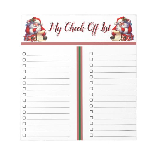 Meine Ferien-Checkliste Notizblock (Vorderseite)