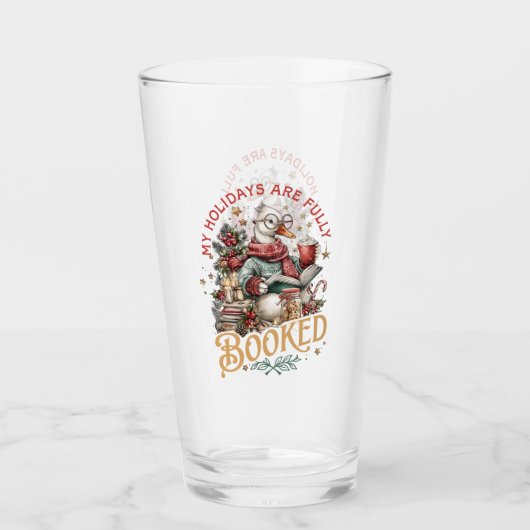 Meine Ferien sind voll gebucht Glas (Vorderseite)