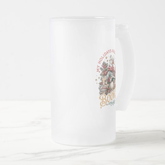 Meine Ferien sind voll gebucht Mattglas Bierglas (VorderseiteRechts)