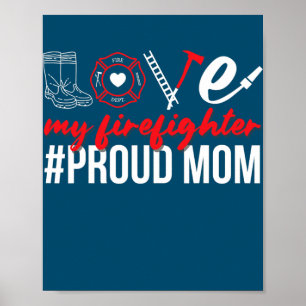 Meine Feuerwehr Stolz Feuerwehr Mama Stolz Feuer Poster