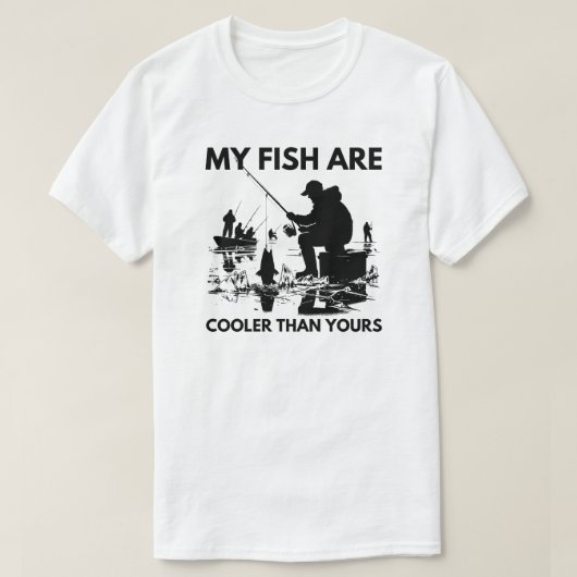 Meine Fische sind Cool als deine. | Eisfischerei T-Shirt (Design vorne)