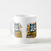 Meine Flabber waren Gasted Funny Cat Mamas & Vater Kaffeetasse (Vorderseite Links)
