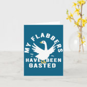 Meine Flabbers sind Gasted Distressed Retro Lustig Karte (Gelbe Blume)