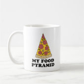 Meine Food Pyramid Pizza Cartoon Tasse (Links)