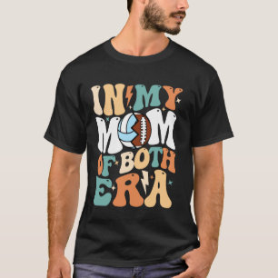 Meine Football-Volleyball-Mutter-Ära Lustige Mutte T-Shirt