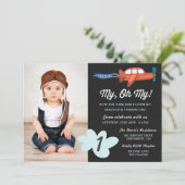 Meine | Foto Geburtstagsparty Einladung (Stehend Vorderseite)